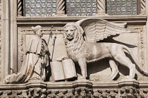 Italy, Veneto, Venice, Doge & Lion, Palazzo Ducale.