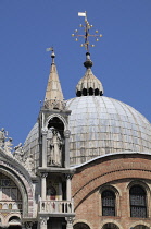 Italy, Veneto, Venice, dome & spire detail, Basilica San Marco.