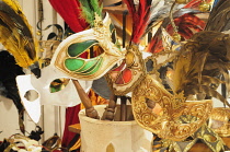 Italy, Veneto, Venice, collection of masks, San Marco.