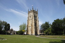 England, Worcestershire, Evesham, Medieval gothic tower.