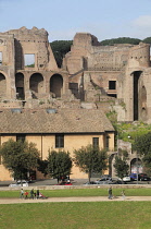 Italy, Lazio, Rome, Aventine Hill, Circus Maximus, view across Circus Maximus to the Palatine.