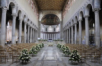 Italy, Lazio, Rome, Aventine Hill, church of Santa Sabina, interior.