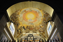 Italy, Lazio, Rome, Aventine Hill, church of Santa Sabina, frescoed ceiling of side chapel.
