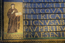 Italy, Lazio, Rome, Aventine Hill, church of Santa Sabina, mosaic detail.