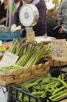 Italy, Lazio, Rome, Centro Storico, Campo dei Fiori, market, fruit & vegetable stalls.