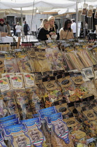 Italy, Lazio, Rome, Centro Storico, Campo dei Fiori, market, pasta stall.