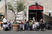 Italy, Lazio, Rome, Centro Storico, Campo dei Fiori, cafe life.