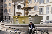 Italy, Lazio, Rome, Centro Storico, Piazza Farnese.