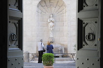 Italy, Lazio, Rome, Centro Storico, Palazzo Spada inner courtyard.