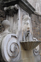 Italy, Lazio, Rome, Centro Storico, Via Giulia, Fontana dei Mascherone.