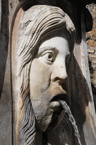 Italy, Lazio, Rome, Centro Storico, Via Giulia, Fontana dei Mascherone.