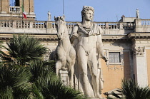 Italy, Lazio, Rome, Capitoline Hill, Piazza Campidoglio, statue of Castor.