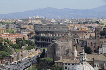 Italy, Lazio, Rome, Il Vittorano, views from terrace.