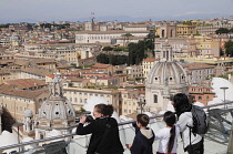 Italy, Lazio, Rome, Il Vittorano, views from terrace.