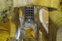 Italy, Lazio, Rome, Piazza Venezia, Palazzo Venezia museum, inner staircase.