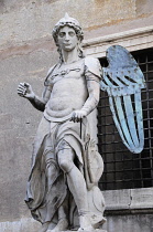 Italy, Lazio, Rome, Castel Sant'Angelo, statue of Archangel Michael.