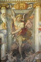 Italy, Lazio, Rome, Castel Sant'Angelo, Sala di Apollo, painting detail.