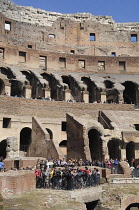 Italy, Lazio, Rome, Colosseum, interior view of the Colosseum.