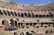 Italy, Lazio, Rome, Colosseum, interior view of the Colosseum.