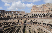 Italy, Lazio, Rome, Colosseum, interior view of the Colosseum.