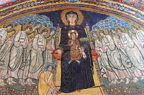 Italy, Lazio, Rome, Celian Hill, church of Santa Maria in Domnica, Byzantine mosaic in the apse.