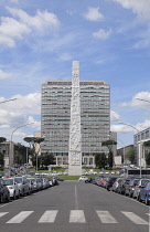 Italy, Lazio, Rome, EUR, Marconi obelisk.
