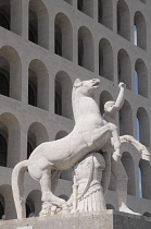 Italy, Lazio, Rome, EUR, Palazzo della Civilta del Lavori.