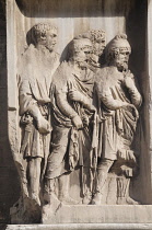 Italy, Lazio, Rome, Roman Forum, Foro Romano, Bas relief detail from Arch of Septimus Severus.