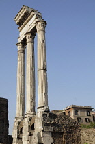 Italy, Lazio, Rome, Roman Forum, Foro Romano, Temple of Castor & Pollux.