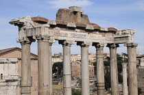 Italy, Lazio, Rome, Roman Forum, Foro Romano, Temple of Saturn.