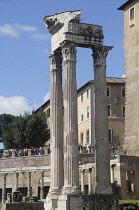 Italy, Lazio, Rome, Roman Forum, Foro Romano, Temple of Saturn.