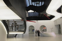 Italy, Lazio, Rome, MAXXI, central atrium & information desk.