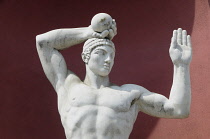 Italy, Lazio, Rome, Foro Italico, Athletic statuary.