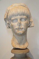 Italy, Lazio, Rome, The Palatine, Palatine Museum, bust of Nero.