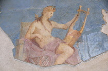Italy, Lazio, Rome, The Palatine, Palatine Museum, wall painting of Apollo.