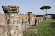 Italy, Lazio, Rome, The Palatine, paths through Domus Flavia.
