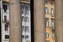 Italy, Lazio, Rome, Centro Storico, Pantheon, portico with buildings on Piazza della Rotonda behind.