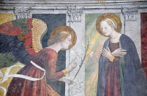 Italy, Lazio, Rome, Centro Storico, Pantheon, fresco of The Annunciation by Melozzo da Forli.