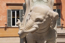 Italy, Lazio, Rome, Centro Storico, Bernini's obelisk of Santa Maria Sopra Minerva.