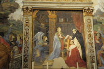 Italy, Lazio, Rome, Centro Storico, church of Santa Maria Sopra Minerva, Filippino Lippi's fresco of the Assumption of the Virgin in the Capella Carafa.