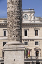 Italy, Lazio, Rome, Centro Storico, Column of Marcus Aurelius, relief details.