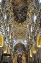 Italy, Lazio, Rome, Centro Storico, church of San Luigi dei Francesi, interior.