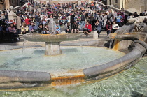 Italy, Lazio, Rome, Centro Storico, Piazza Spagna, Fontana della Baracaccia.