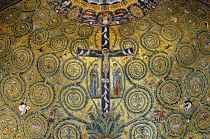 Italy, Lazio, Rome, Basilica of San Clemente, Tree of Life mosaic.