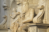 Italy, Lazio, Rome, Esquiline Hill, church of San Pietro in Vincoli, Michelangelo's statue Moses.