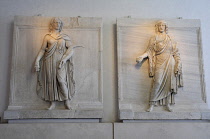 Italy, Lazio, Rome, Esquiline Hill, Palazzo Massimo, Museo Nazionale Romano, relief from the Temple of Adriano in Campo de Marzo 145BC.