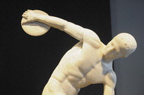 Italy, Lazio, Rome, Esquiline Hill, Palazzo Massimo, Museo Nazionale Romano, Roman copy of Greek bronze statue, Lancellotti Discobolus discus thrower.