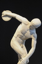Italy, Lazio, Rome, Esquiline Hill, Palazzo Massimo, Museo Nazionale Romano, Roman copy of Greek bronze statue, Lancellotti Discobolus discus thrower.