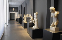 Italy, Lazio, Rome, Esquiline Hill, Palazzo Massimo, Museo Nazionale Romano, corridor of statuary (first floor).