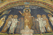 Italy, Lazio, Rome, Esquiline Hill, Santa Prassede church, 9th Century mosaics in the apse.